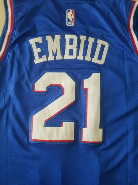 Men 21 Joel Embiid Jersey Blue Philadelphia 76ers Jersey Swingman Fanatics - fastssd - NBA Jersey - nRevo