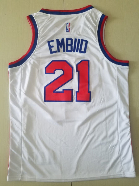 Men 21 Joel Embiid City Jersey White Philadelphia 76ers Jersey Fanatics - fastssd - NBA Jersey - nRevo