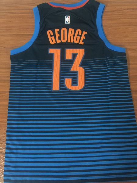 Men 13 Paul George Jersey Blue Oklahoma City Thunder Swingman Fanatics - fastssd - NBA Jersey - nRevo