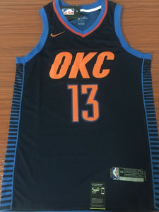 Men 13 Paul George Jersey Blue Oklahoma City Thunder Swingman Fanatics - fastssd - NBA Jersey - nRevo