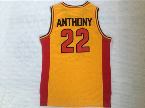 Men 22 Carmelo Anthony Jersey Yellow Oak Hill Swingman Jersey Fanatics - fastssd - NBA Jersey - nRevo