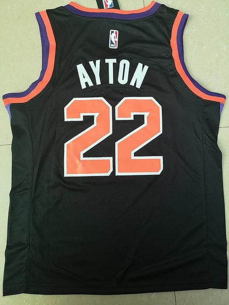 Men 22 Deandre Ayton Jersey Black Phoenix Suns Jersey Swingman Fanatics