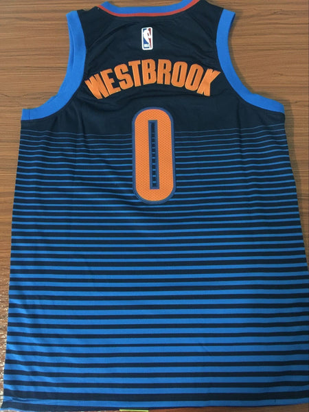 Men 0 Russell Westbrook Jersey Blue Oklahoma City Thunder Jersey Fanatics - fastssd - NBA Jersey - nRevo