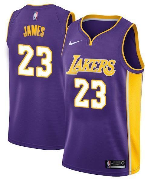 Men 23 Lebron James Jersey Purple Los Angeles Lakers Swingman Jersey - fastssd - NBA Jersey - nRevo