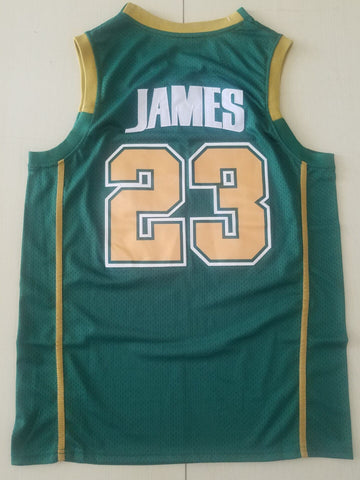 Men 23 Lebron James Jersey Green Mary Irish High School Jersey Swingman - fastssd - NBA Jersey - nRevo