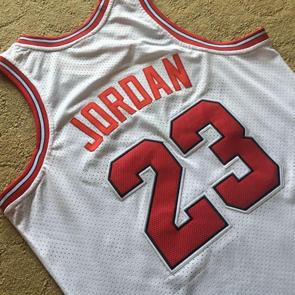 Men 23 Michael Jordan Jersey White Chicago Bulls Jersey Swingman - fastssd - NBA Jersey - nRevo