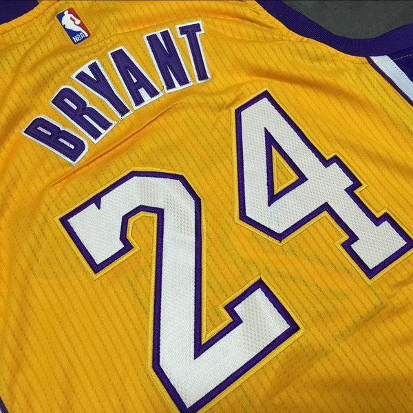 Men 24 Kobe Bryant Jersey Yellow Los Angeles Lakers Swingman Jersey - fastssd - NBA Jersey - nRevo