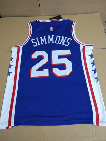 Men 25 Ben Simmons 76ers Jersey Blue Philadelphia 76ers Jersey Swingman - fastssd - NBA Jersey - nRevo