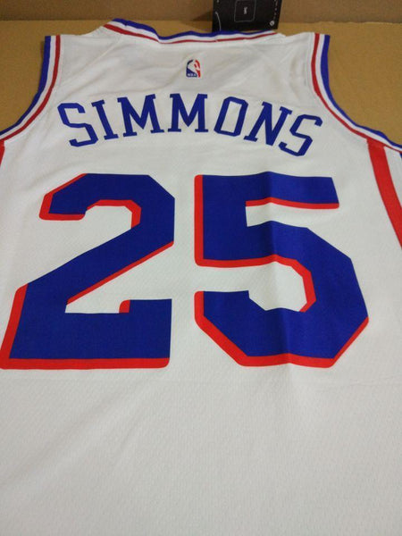 Men 25 Ben Simmons 76ers Jersey White Philadelphia 76ers Jersey Swingman - fastssd - NBA Jersey - nRevo