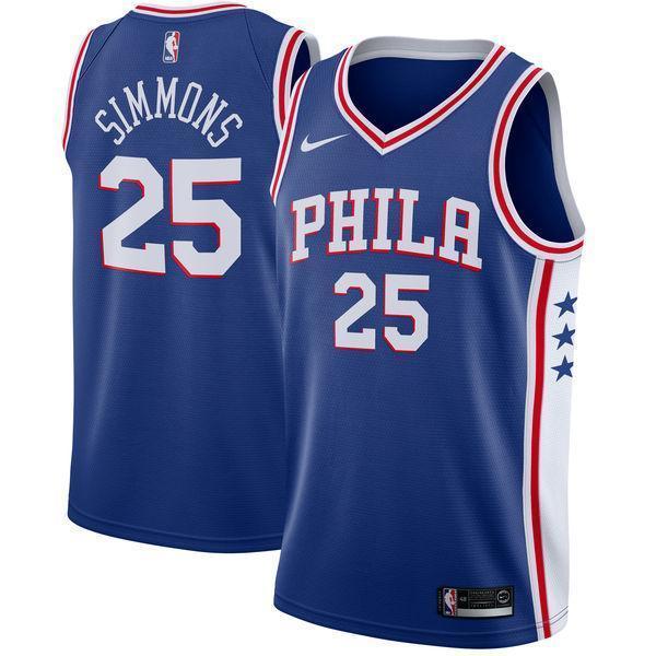 Men 25 Ben Simmons 76ers Jersey Blue Philadelphia 76ers Jersey Fanatics - fastssd - NBA Jersey - nRevo