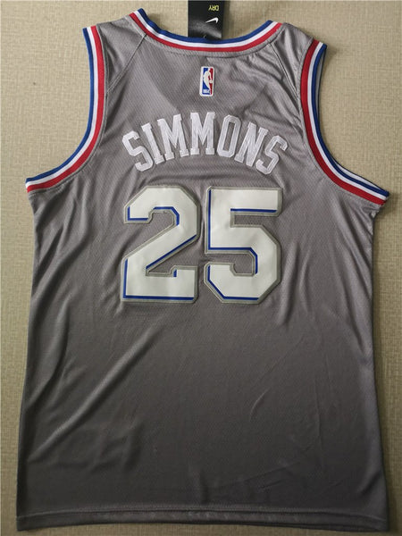 Men 25 Ben Simmons Jersey Grey Philadelphia 76ers Jersey Fanatics - fastssd - NBA Jersey - nRevo