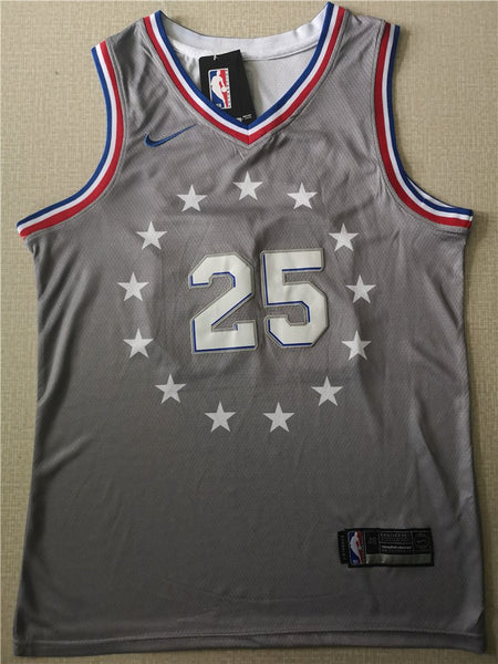 Men 25 Ben Simmons Jersey Grey Philadelphia 76ers Jersey Fanatics - fastssd - NBA Jersey - nRevo