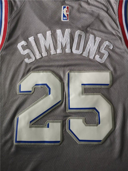 Men 25 Ben Simmons Jersey Grey Philadelphia 76ers Jersey Fanatics - fastssd - NBA Jersey - nRevo