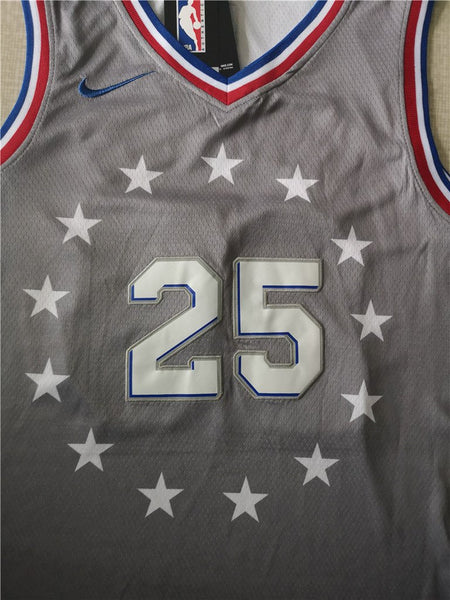 Men 25 Ben Simmons Jersey Grey Philadelphia 76ers Jersey Fanatics - fastssd - NBA Jersey - nRevo