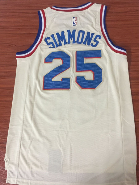 Men 25 Ben Simmons City Jersey White Philadelphia 76ers City Edition Jersey - fastssd - NBA Jersey - nRevo