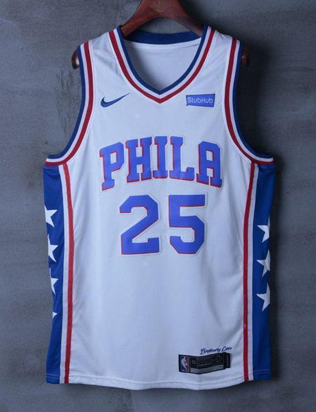 Men 25 Ben Simmons Jersey White Philadelphia 76ers Jersey Swingman Fanatics - fastssd - NBA Jersey - nRevo