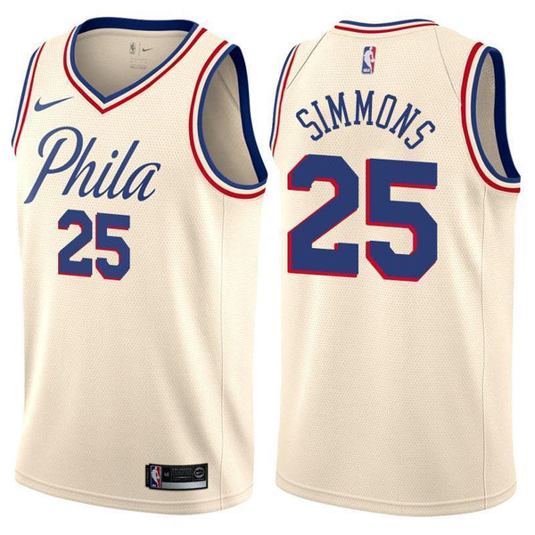 Men 25 Ben Simmons City Jersey White Philadelphia 76ers City Edition Jersey - fastssd - NBA Jersey - nRevo