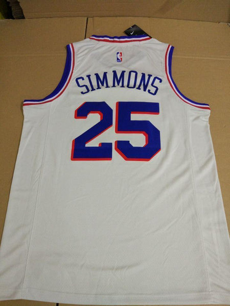 Men 25 Ben Simmons Jersey White Philadelphia 76ers Jersey Special - fastssd - NBA Jersey - nRevo