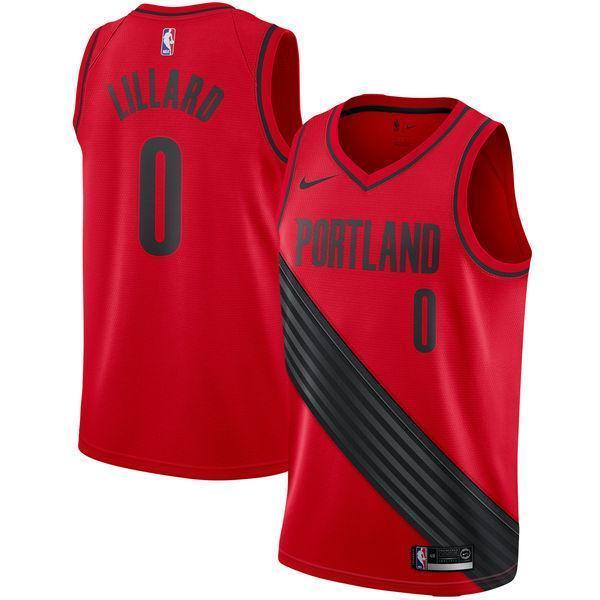 Men 0 Damian Lillard Swingman Jersey Red Portland Trail Blazers Fanatics - fastssd - NBA Jersey - nRevo