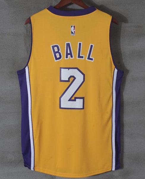 Men 2 Lonzo Ball Swingman Jersey Yellow Los Angeles Lakers Jersey Swingman - fastssd - NBA Jersey - nRevo