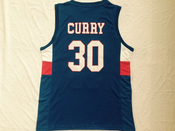 Men 30 Stephen Curry Jersey Blue Knights High School Jersey Swingman Fanatics