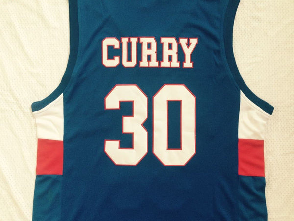 Men 30 Stephen Curry Jersey Blue Knights High School Jersey Swingman Fanatics