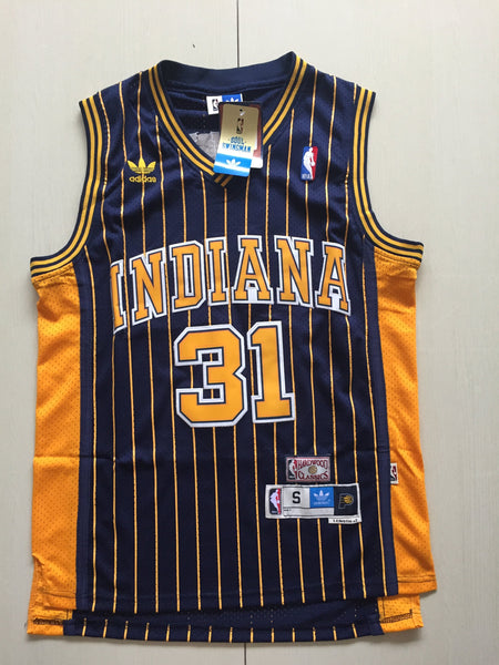 Men 31 Reggie Miller Jersey Black Indiana Pacers Jersey Throwback Swingman - fastssd - NBA Jersey - nRevo