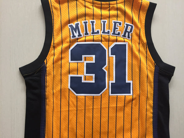 Men 31 Reggie Miller Jersey Yellow Indiana Pacers Jersey Throwback Swingman - fastssd - NBA Jersey - nRevo