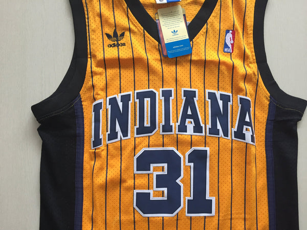 Men 31 Reggie Miller Jersey Yellow Indiana Pacers Jersey Throwback Swingman - fastssd - NBA Jersey - nRevo
