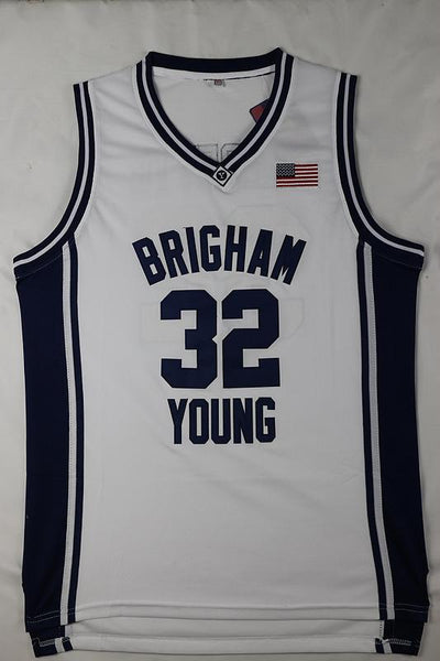 Men 32 Jimmer Fredette Jersey White Brigham Young Jersey Swingman Fanatics