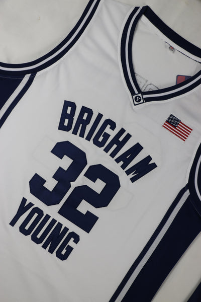 Men 32 Jimmer Fredette Jersey White Brigham Young Jersey Swingman Fanatics