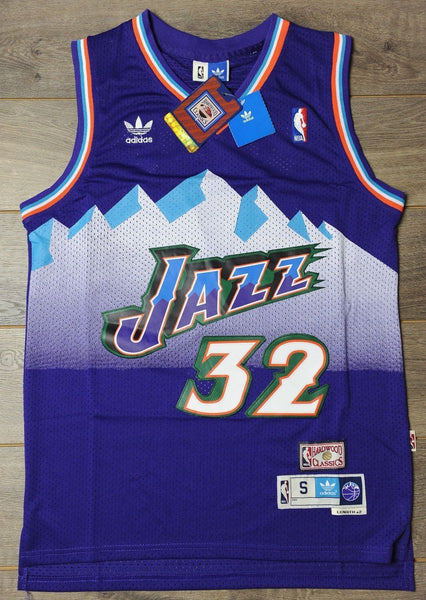 Men 32 Karl Malone Jersey Purple Utah Jazz Jersey Throwback Swingman - fastssd - NBA Jersey - nRevo