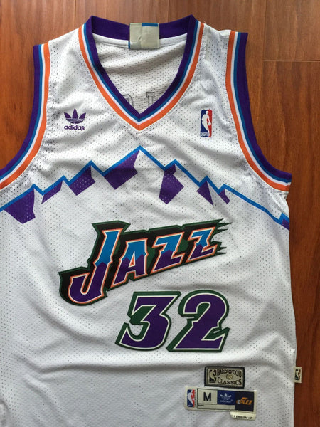 Men 32 Karl Malone Jersey White Utah Jazz Jersey Throwback Swingman - fastssd - NBA Jersey - nRevo