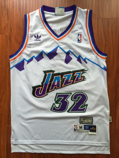 Men 32 Karl Malone Jersey White Utah Jazz Jersey Throwback Swingman - fastssd - NBA Jersey - nRevo
