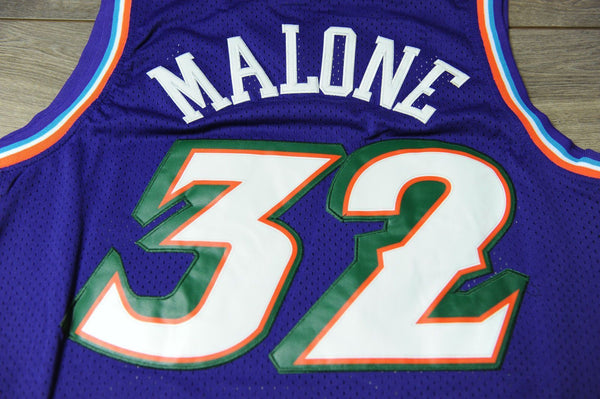 Men 32 Karl Malone Jersey Purple Utah Jazz Jersey Throwback Swingman - fastssd - NBA Jersey - nRevo
