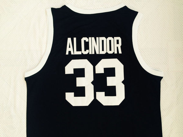 Men 33 Lew Alcindor Jersey Black Power Memorial Academy Jersey Swingman - fastssd - NBA Jersey - nRevo