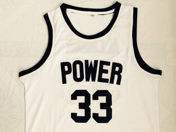 Men 33 Lew Alcindor Jersey White Power Memorial Academy Jersey Swingman - fastssd - NBA Jersey - nRevo