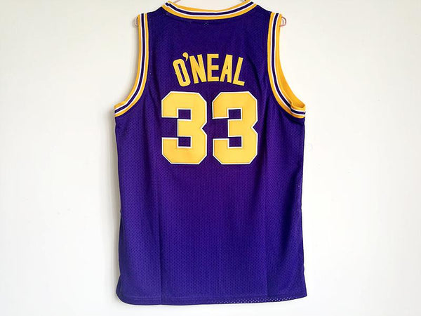 Men 33 Shaquille O'Nealr Jersey Purple LSU Tiger Jersey Swingman Fanatics