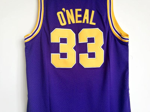 Men 33 Shaquille O'Nealr Jersey Purple LSU Tiger Jersey Swingman Fanatics