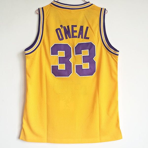Men 33 Shaquille O'Nealr Jersey Yellow LSU Tiger Jersey Swingman Fanatics