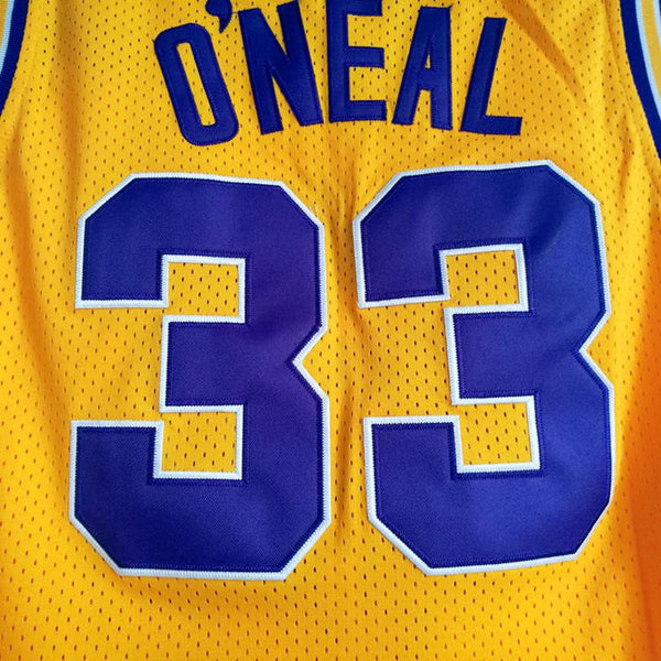 Men 33 Shaquille O'Nealr Jersey Yellow LSU Tiger Jersey Swingman Fanatics
