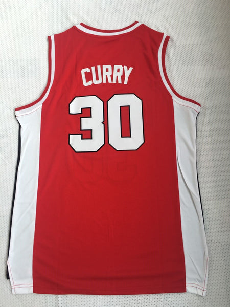 Men 30 Stephen Curry Jersey Red Davidson College Jersey Swingman Fanatics