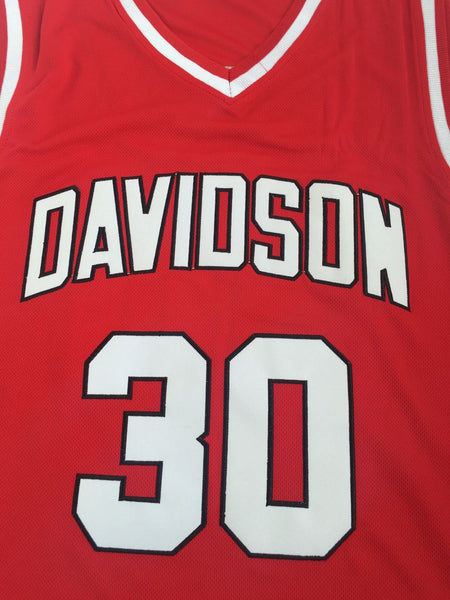 Men 30 Stephen Curry Jersey Red Davidson College Jersey Swingman Fanatics