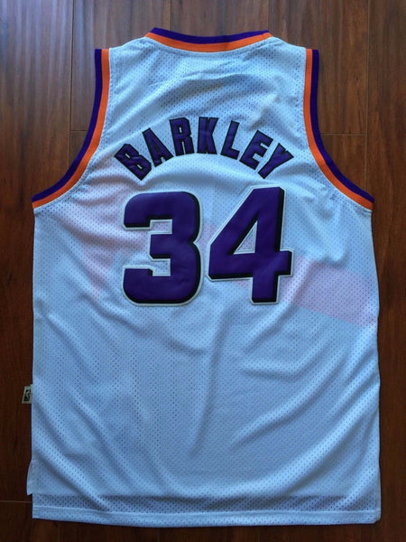 Men 34 Charles Barkley Jersey White Phoenix Suns Swingman Fanatics - fastssd - NBA Jersey - nRevo