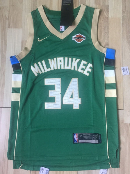 Men 34 Giannis Antetokounmpo Jersey Green Milwaukee Bucks Player version - fastssd - NBA Jersey - nRevo