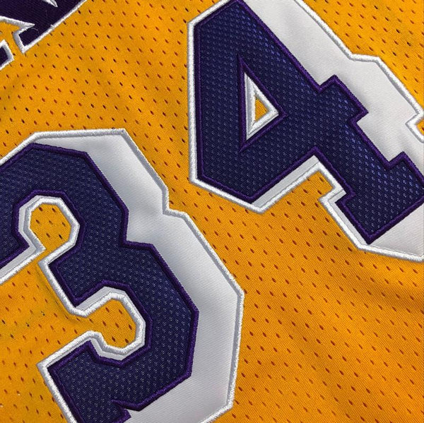 Men 34 Shaquille O'Neal Jersey Yellow Los Angeles Lakers Swingman Fanatics - fastssd - NBA Jersey - nRevo