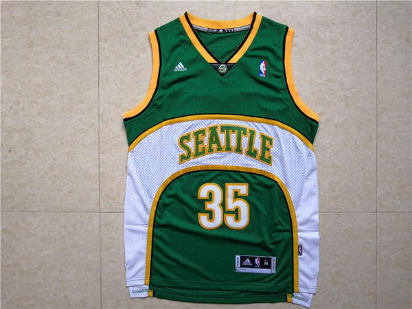 Men 35 Kevin Durant Jersey Green Seattle Supersonics Jersey Swingman Fanatics