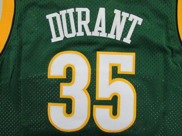 Men 35 Kevin Durant Jersey Green Seattle Supersonics Jersey Swingman Fanatics