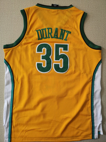 Men 35 Kevin Durant Jersey Yellow Seattle Supersonics Jersey Swingman Fanatics