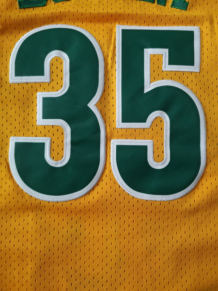 Men 35 Kevin Durant Jersey Yellow Seattle Supersonics Jersey Swingman Fanatics